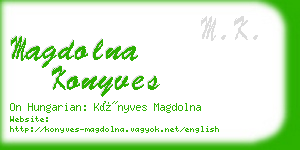 magdolna konyves business card